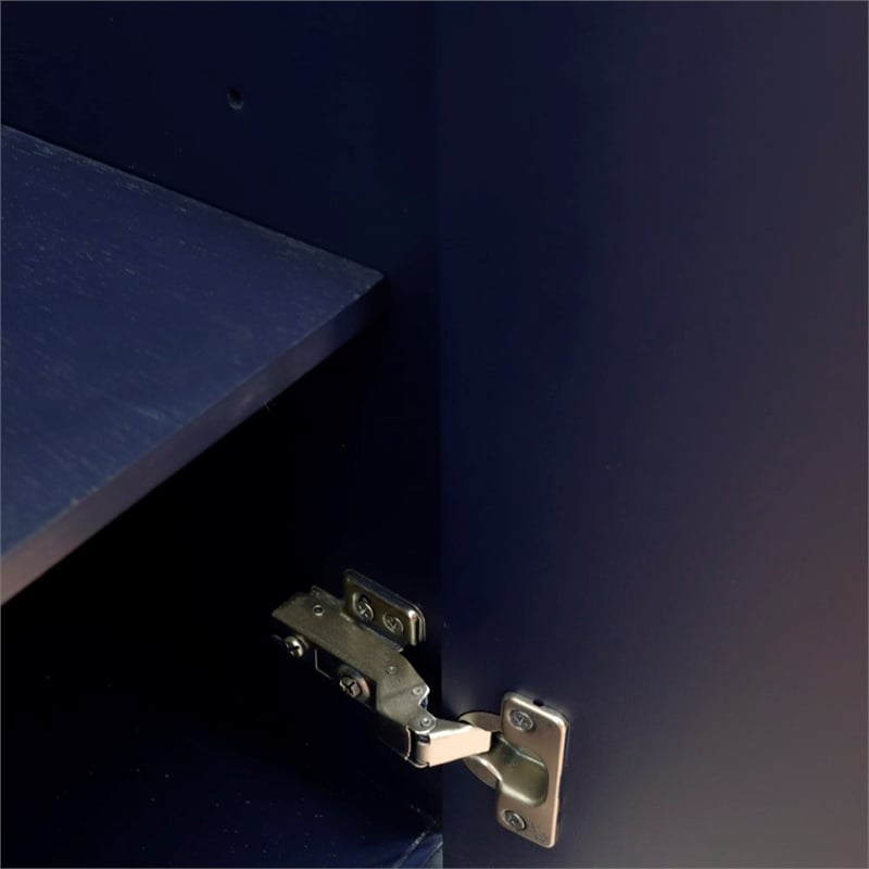 60 in. Double Wooden Vanity Blue  Cabinet Only