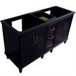 60 in. Double Wooden Vanity Blue  Cabinet Only