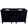 60 in. Double Wooden Vanity Blue  Cabinet Only