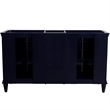60 in. Double Wooden Vanity Blue  Cabinet Only