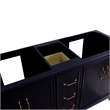 60 in. Double Wooden Vanity Blue  Cabinet Only