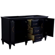 60 in. Double Wooden Vanity Blue  Cabinet Only