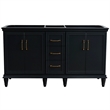 60 in. Double Wooden Vanity Dark Gray  Cabinet Only