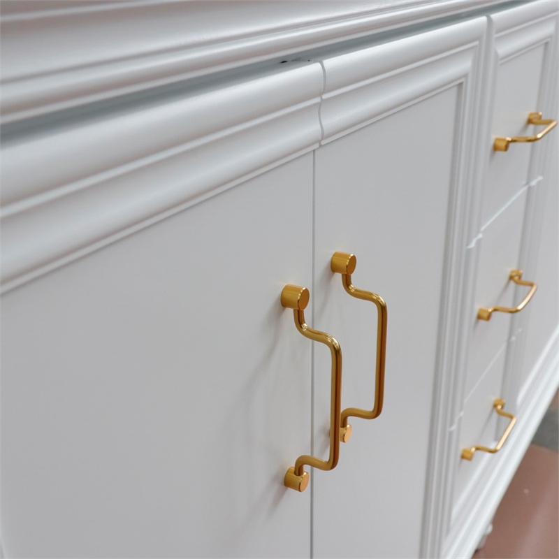60 in. Double Wooden Vanity White Finish Cabinet Only