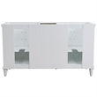 60 in. Double Wooden Vanity White Finish Cabinet Only