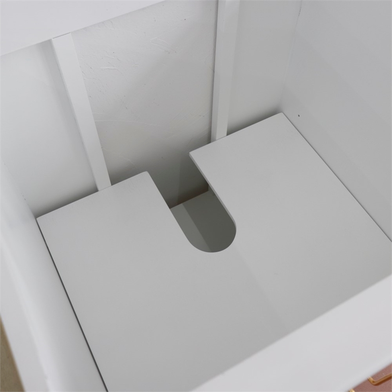 60 in. Double Wooden Vanity White Finish Cabinet Only