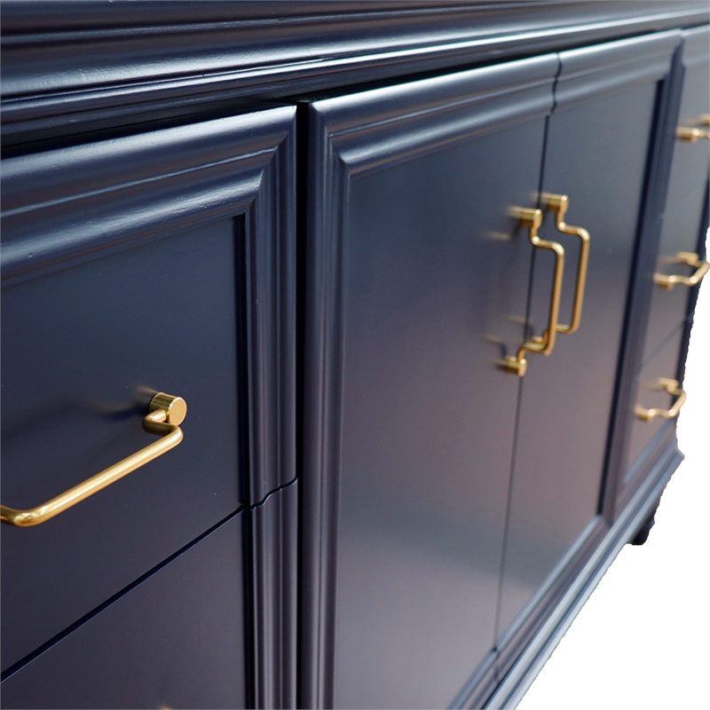 60 in. Single Wooden Vanity  Blue Finish Cabinet Only