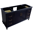 60 in. Single Wooden Vanity  Blue Finish Cabinet Only