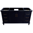 60 in. Single Wooden Vanity  Blue Finish Cabinet Only