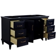 60 in. Single Wooden Vanity  Blue Finish Cabinet Only