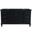 60 in. Single Wooden Vanity  Dark Gray Finish Cabinet Only