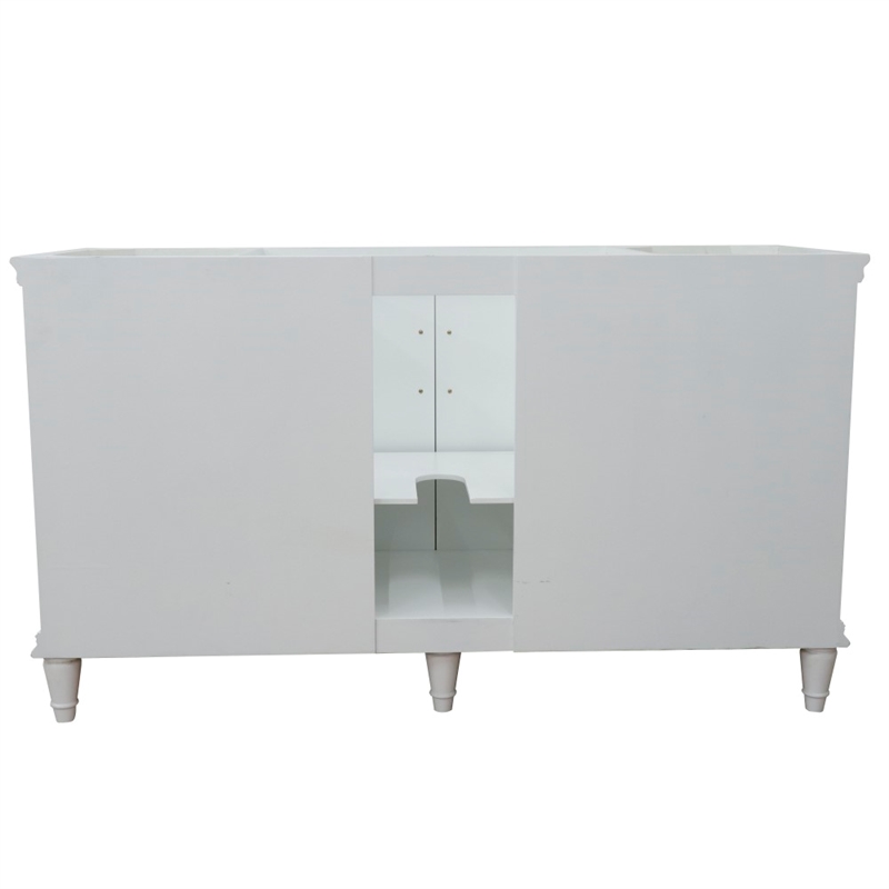 60 in. Single Wooden Vanity  White Finish Cabinet Only