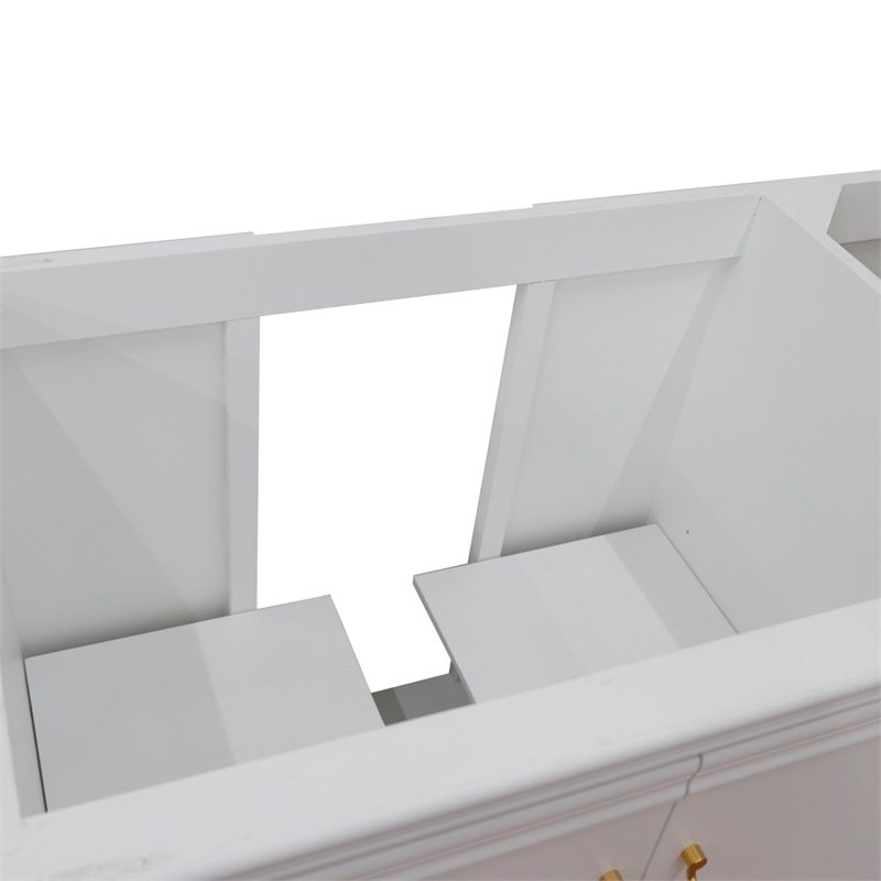 60 in. Single Wooden Vanity  White Finish Cabinet Only