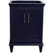 24 in. Single Wooden Vanity  Blue Finish Cabinet Only