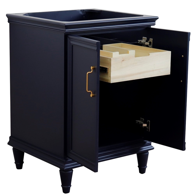 24 in. Single Wooden Vanity  Blue Finish Cabinet Only