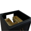 24 in. Single Wooden Vanity  Dark Gray Finish Cabinet Only