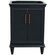24 in. Single Wooden Vanity  Dark Gray Finish Cabinet Only