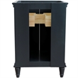 24 in. Single Wooden Vanity  Dark Gray Finish Cabinet Only