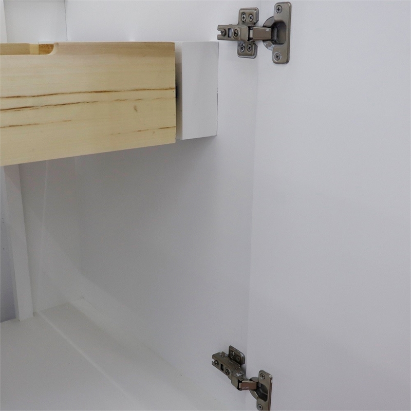 24 in. Single Wooden Vanity  White Finish Cabinet Only