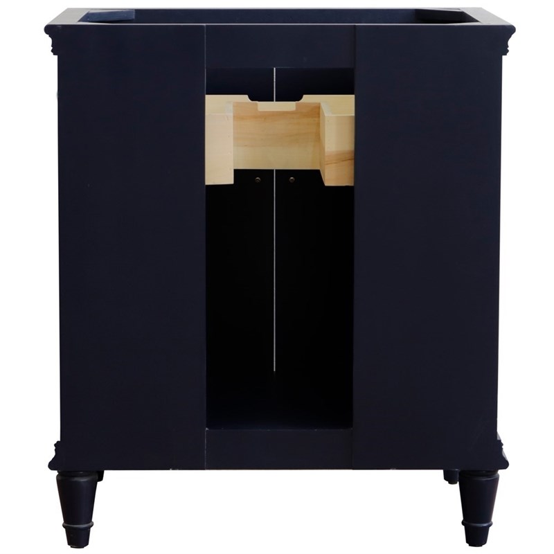 30 in. Single Wooden Vanity  Blue Finish Cabinet Only