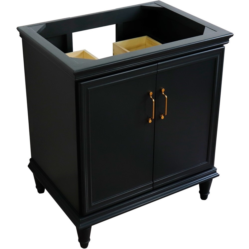30 in. Single Wooden Vanity  Dark Gray Finish Cabinet Only