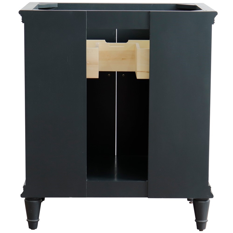 30 in. Single Wooden Vanity  Dark Gray Finish Cabinet Only