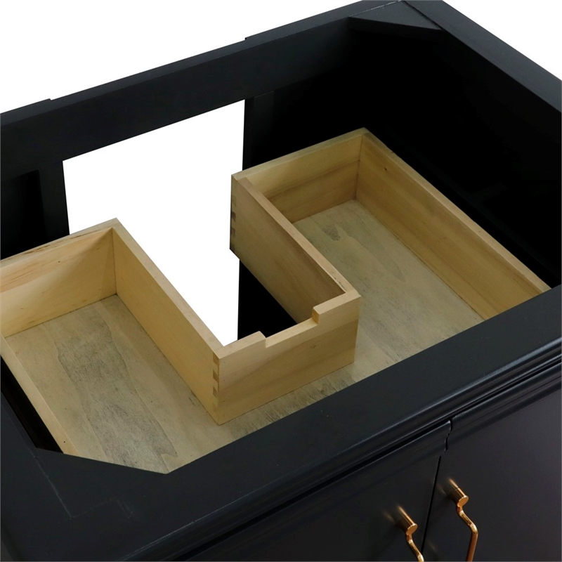 30 in. Single Wooden Vanity  Dark Gray Finish Cabinet Only