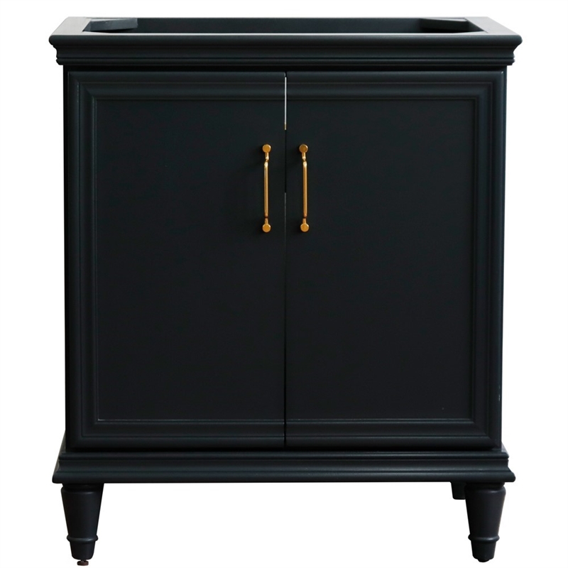 30 in. Single Wooden Vanity  Dark Gray Finish Cabinet Only
