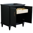 30 in. Single Wooden Vanity  Dark Gray Finish Cabinet Only