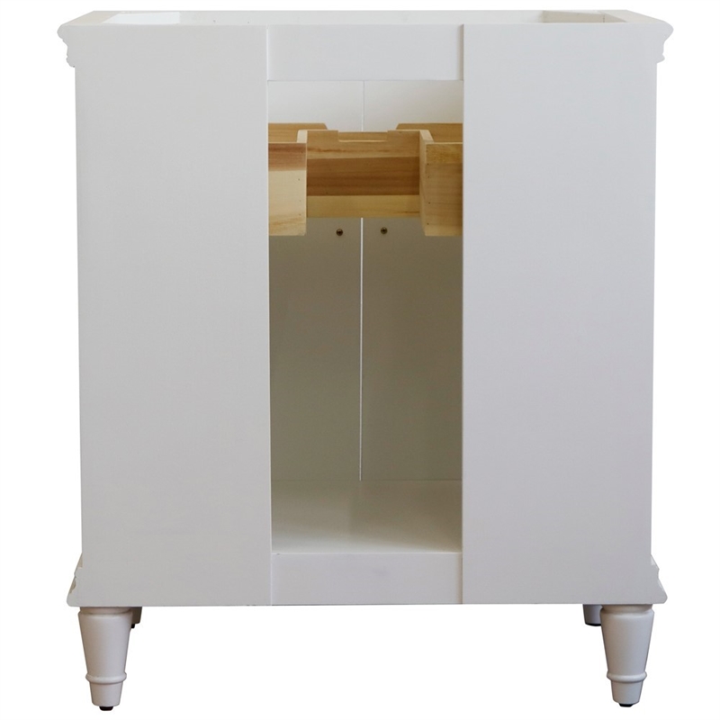 30 in. Single Wooden Vanity  White Finish Cabinet Only