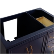 36 in. Single Wooden Vanity  Blue Finish Left Door Cabinet Only