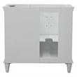 36 in. Single Wooden Vanity  White Finish Left Door Cabinet Only