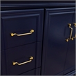 36 in. Single Wooden Vanity  Blue Finish Right Door Cabinet Only