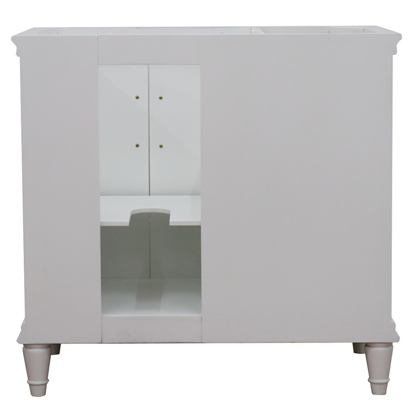 36 in. Single Wooden Vanity  White Finish Right Door Cabinet Only