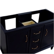 48 in. Double Wooden Vanity Blue Finish Cabinet Only