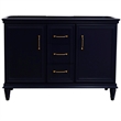48 in. Double Wooden Vanity Blue Finish Cabinet Only
