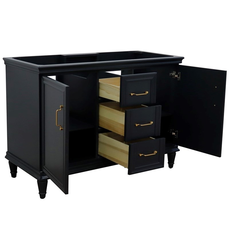 48 in. Double  Vanity Dark Gray Cabinet Only
