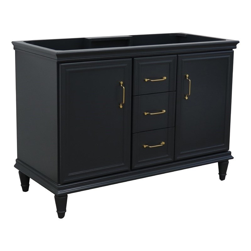 48 in. Double  Vanity Dark Gray Cabinet Only