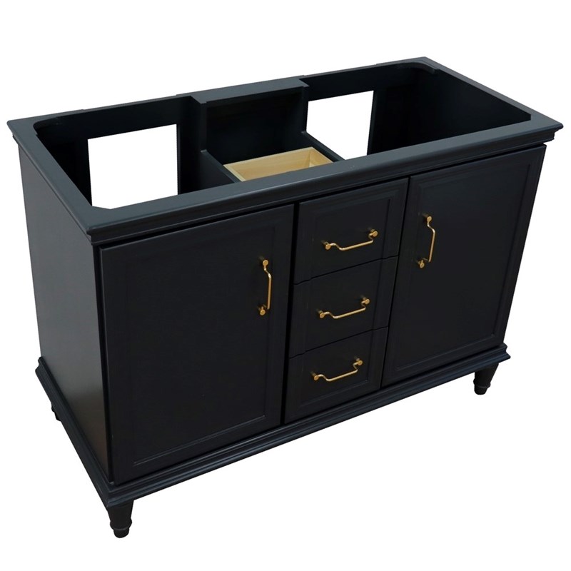 48 in. Double  Vanity Dark Gray Cabinet Only