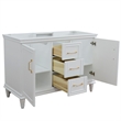 48 in. Double Wooden Vanity White Finish Cabinet Only
