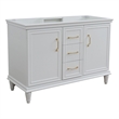 48 in. Double Wooden Vanity White Finish Cabinet Only