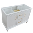 48 in. Double Wooden Vanity White Finish Cabinet Only