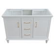48 in. Double Wooden Vanity White Finish Cabinet Only