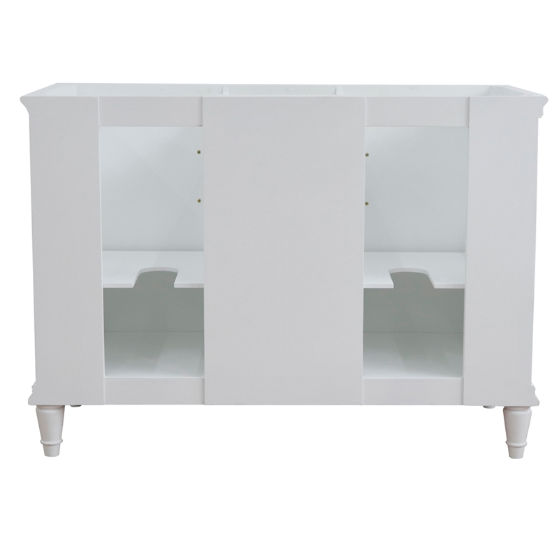 48 in. Double Wooden Vanity White Finish Cabinet Only