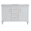 48 in. Double Wooden Vanity White Finish Cabinet Only