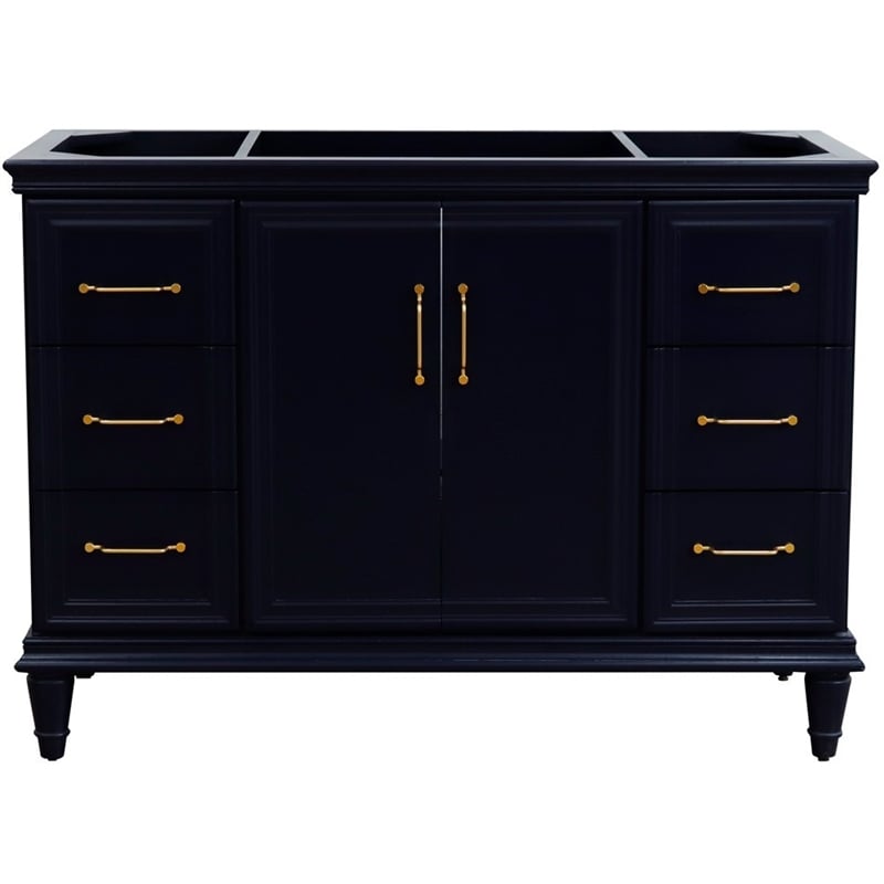 48 in. Single Wooden Vanity  Blue Finish Cabinet Only