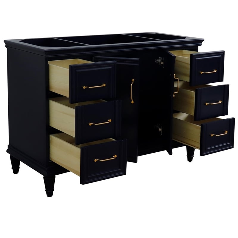 48 in. Single Wooden Vanity  Blue Finish Cabinet Only