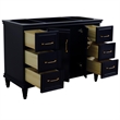 48 in. Single Wooden Vanity  Blue Finish Cabinet Only
