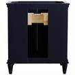 31 in. Single Wooden Vanity  Blue with Gray Granite Rectangle Sink