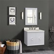 31 in. Single Wooden Vanity  White with White Concrete Top Rectangle Sink